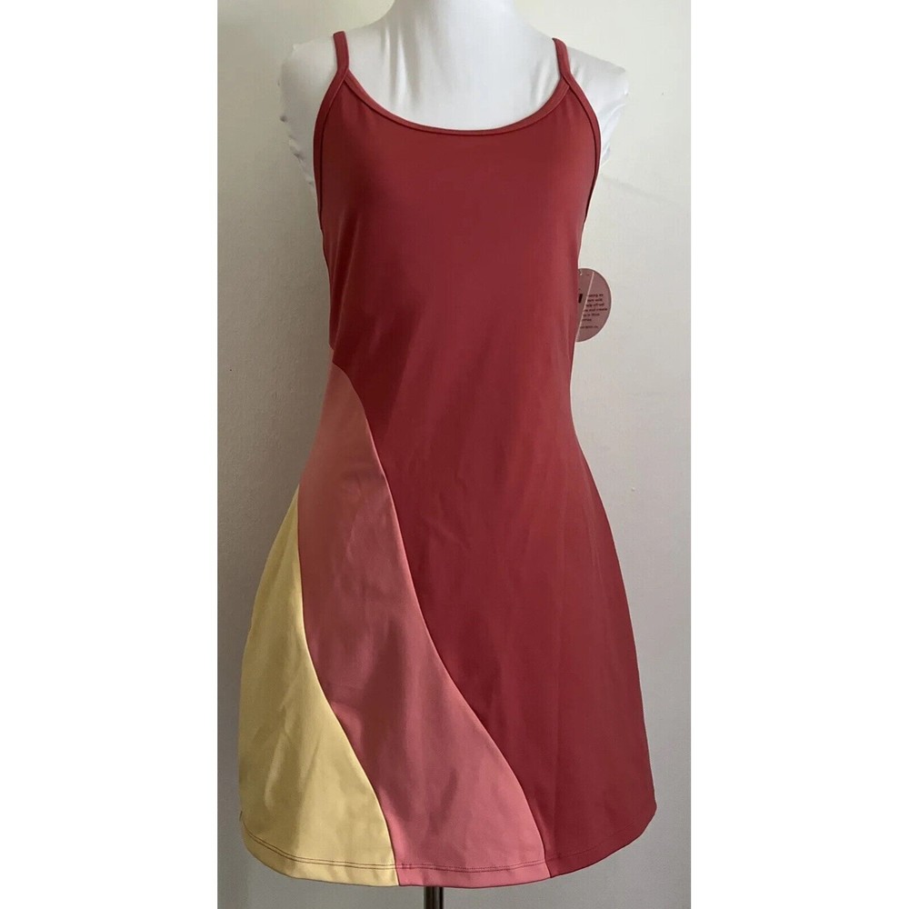 Anthropologie Medium Athletic Dress Playground Active Sleeveless Built In Bra